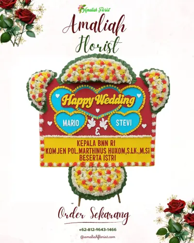 Karangan Papan Bunga Pernikahan di Pabedilan